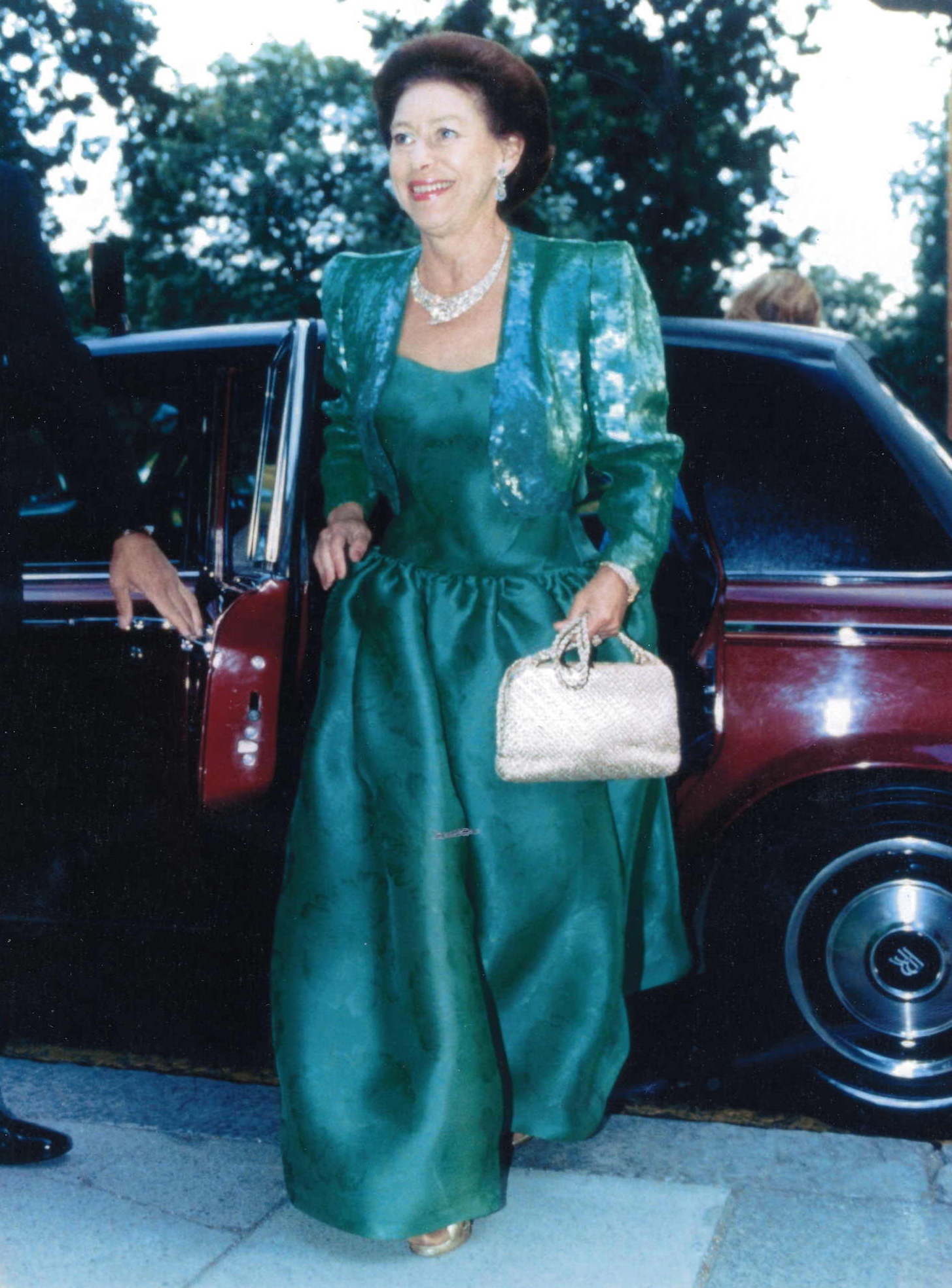 Princess Margaret Exiting her Rolls Royce